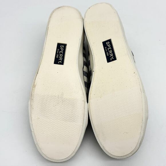 Sperry Shoes Womens 11M Seacoast Multi Stripe Top Sider Cross Hatch Beachcore - Picture 6 of 8